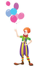 funny clown with balloons