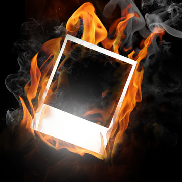 Burning photo frame