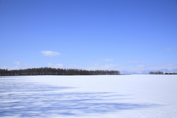 Fototapeta na wymiar Parawany Full ty krajobraz śnieżny ru