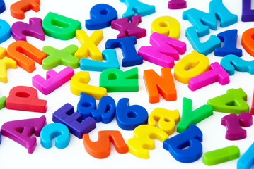 Background image of magnetic alphabet letters