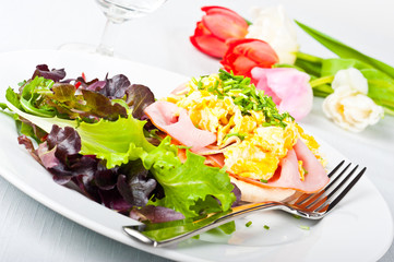 Scrambled egg toast