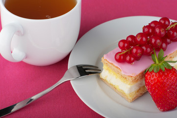 Tompouce on a plate