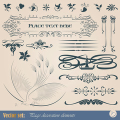Decorative elements for design of printed materials