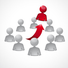 concept business, ressources humaines, réussir