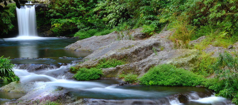 Cascade en aval de la rivi&egrave;re Langevin, La R&eacute;union.