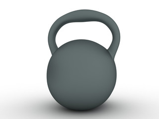 Big aluminum weight on a white background №1