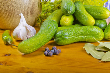 Polnische Knoblauchgurken (Zutaten)