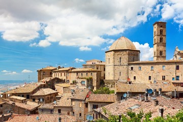 Roof of a small town in Tuscany "Volterra"