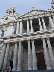 Fototapeta premium Facade and Entrance to St Paul's Church in London England
