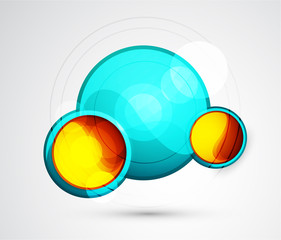 Abstract technology circle background
