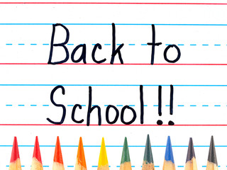 Back to School on a Dry Erase Board with Colored Pencils