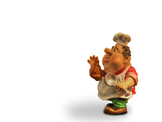 Lustiger Koch mit Brath&auml;hnchen