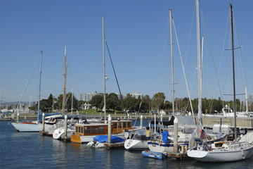 Fototapeta na wymiar Jacht Port Marina del Rey
