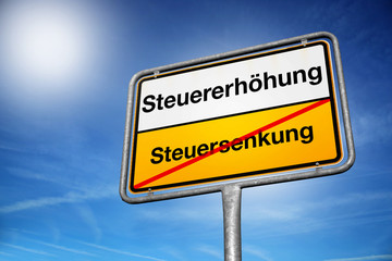 Obraz premium Steuererhöhung