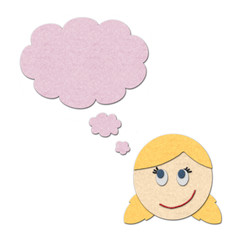 Illustration of a girl dreaming