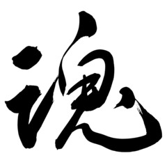 Chinese Calligraphy Hun  - Soul, Mind, Spirit & Idea