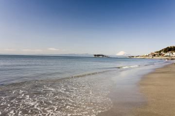 稲村ケ崎より富士山