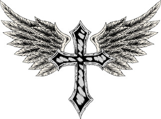 angel cross design - 34083708