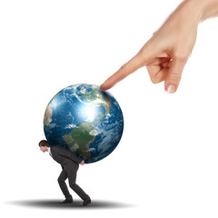 Funny collage business elements