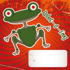 Robot frog. Vector illustration.