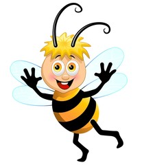 Ape Cartoon-Cute Cartoon Bee-Vector