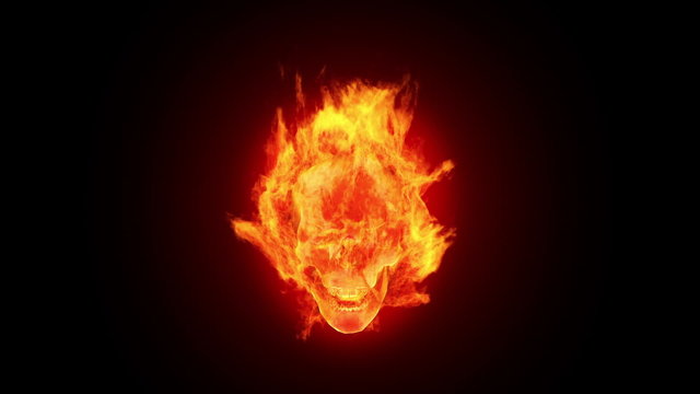 Fire skull, HD loop