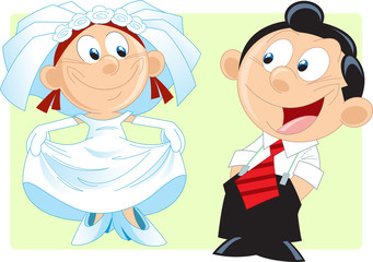 Cartoon bride