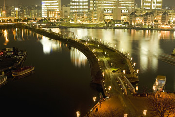 汽車道夜景