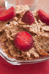 Bowl of cornflakes closeup