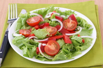 vegetable salad with tomato cherry and onion