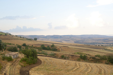 Fototapeta na wymiar Basilicata (Potenza) - Landscape near Oppido Lucano at summer