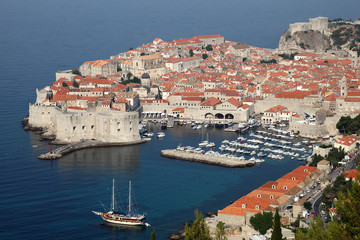 View of the historic Croatian town Dubrovnik