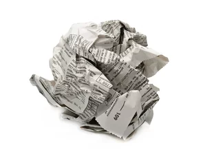 Plexiglas keuken achterwand Kranten verfrommelde krant
