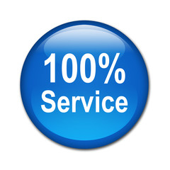 Boton brillante texto 100% Service