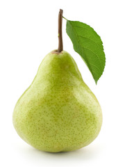 ripe pears isolated on white background