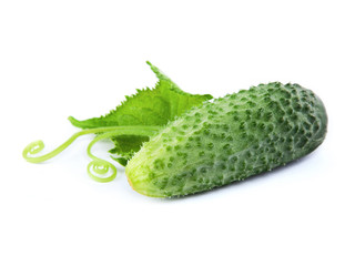 Cucumber isolated over white background
