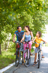 Cycling in park