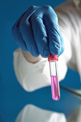 tube test in background blue