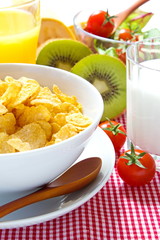 朝食コーンフレーク