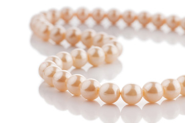 Pearl necklace in fashion and beauty concept