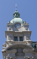 Ancient Clock Tower of Sinclair Centre in Vancouver