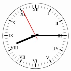 Horloge mural avec des chiffres romains