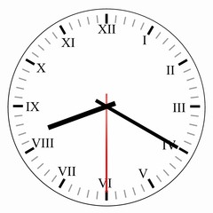 Horloge mural avec des chiffres romains