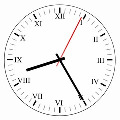 Horloge mural avec des chiffres romains