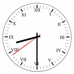 Horloge mural avec des chiffres romains