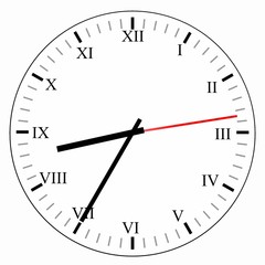 Horloge mural avec des chiffres romains