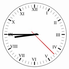 Horloge mural avec des chiffres romains