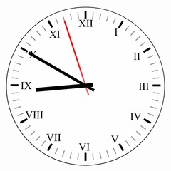 Horloge mural avec des chiffres romains