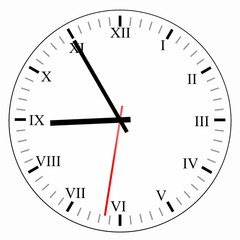 Horloge mural avec des chiffres romains