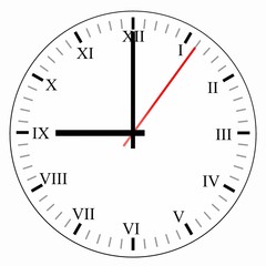 Horloge mural avec des chiffres romains